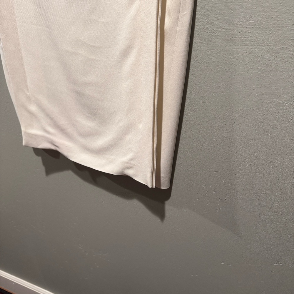 New NWT Escada Ivory White Minimalist Sleeveless Cape Back Long Blouse Top - Picture 14 of 16